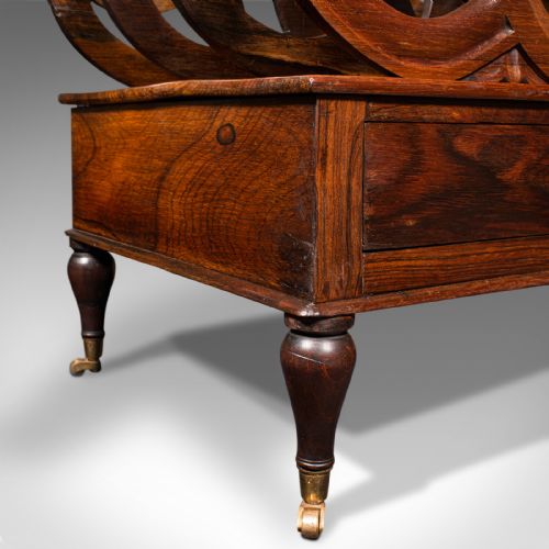 ANTIQUE CANTERBURY STAND ENGLISH MAGAZINE NEWSPAPER RACK REGENCY CIRCA 1820 - ADDITIONAL PHOTO 9