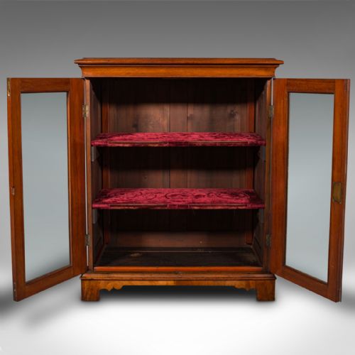 fig 2. Antique Country House Display Bookcase, English, Burr Walnut, Library, Regency