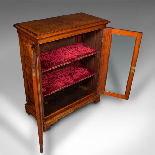 fig 6. Antique Country House Display Bookcase, English, Burr Walnut, Library, Regency