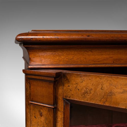 fig 7. Antique Country House Display Bookcase, English, Burr Walnut, Library, Regency