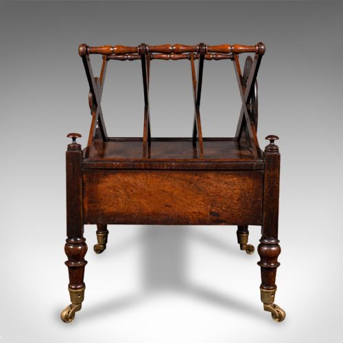 ANTIQUE CANTERBURY ENGLISH MAGAZINE STAND NEWSPAPER RACK REGENCY CIRCA 1820 - ADDITIONAL PHOTO 2