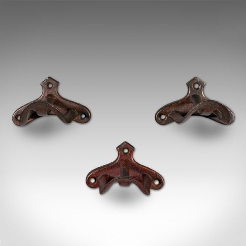 fig 1. 3 Small Antique Crop Hanging Racks, English, Coat Hooks, Equestrian, Victorian