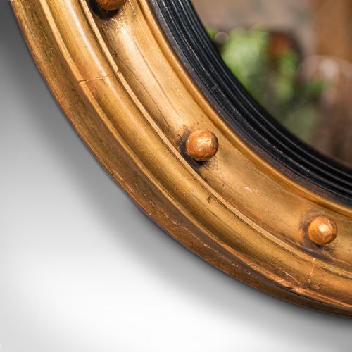 fig 3. Antique Porthole Mirror, English, Convex, Decorative, Hall, Lounge, Regency