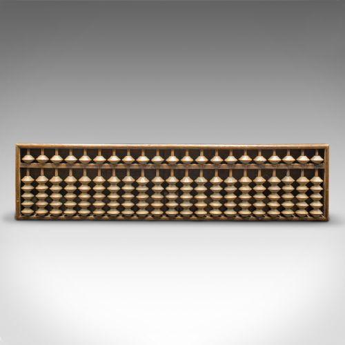 fig 1. Set of 2 Antique Bamboo Trader's Abacus, Chinese, Oak, Bamboo, Victorian, C.1900