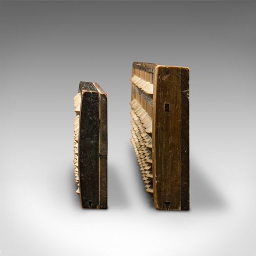 fig 2. Set of 2 Antique Bamboo Trader's Abacus, Chinese, Oak, Bamboo, Victorian, C.1900