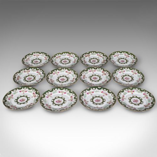 fig 2. Antique Tea Service, German, Porcelain, 12 Person, Afternoon Set, Edwardian