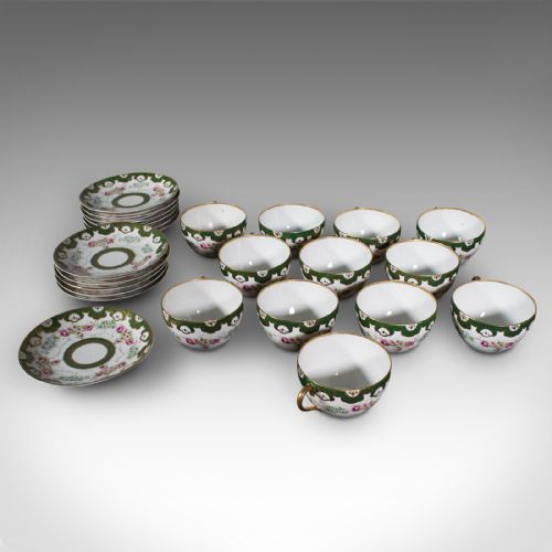 fig 4. Antique Tea Service, German, Porcelain, 12 Person, Afternoon Set, Edwardian