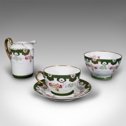 fig 5. Antique Tea Service, German, Porcelain, 12 Person, Afternoon Set, Edwardian