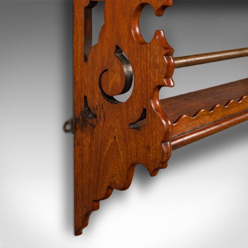 fig 4. Antique Ship's Shelves, English, Maritime, Kitchen Rack, Safety Bars, Edwardian