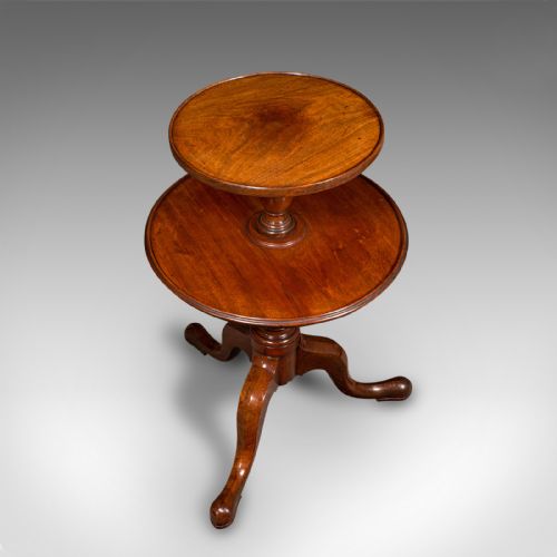 ANTIQUE COUNTRY HOUSE DUMB WAITER ENGLISH 2TIER SERVING TABLE GEORGIAN 1780 - ADDITIONAL PHOTO 3