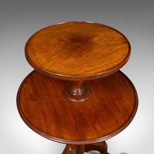 ANTIQUE COUNTRY HOUSE DUMB WAITER ENGLISH 2TIER SERVING TABLE GEORGIAN 1780 - ADDITIONAL PHOTO 4