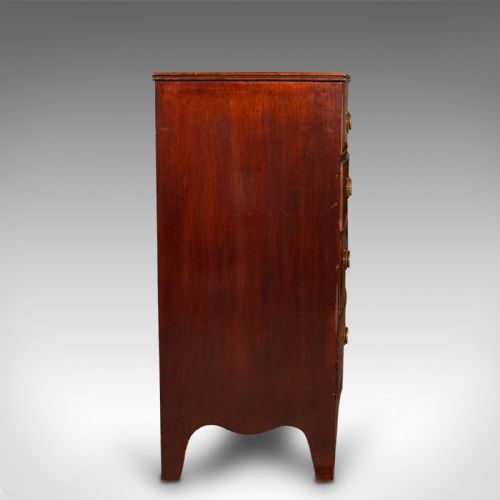 fig 3. Large Antique Bow Front Chest of Drawers, English, Tallboy, Georgian, Circa 1780