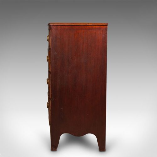 fig 4. Large Antique Bow Front Chest of Drawers, English, Tallboy, Georgian, Circa 1780