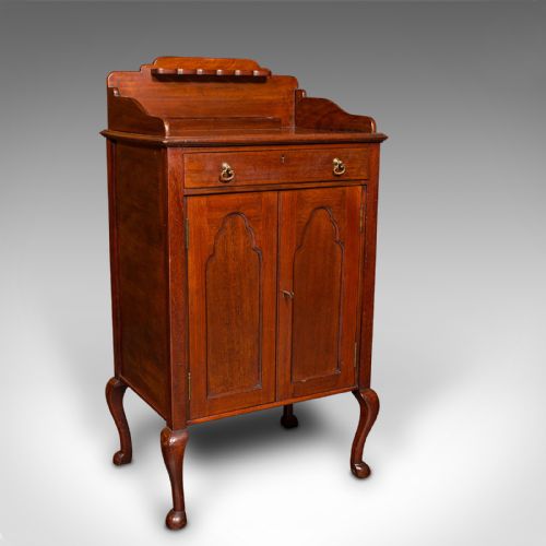 fig 1. Antique Gentleman's Side Cabinet, English, Lounge Stand, Pipe Rack, Edwardian