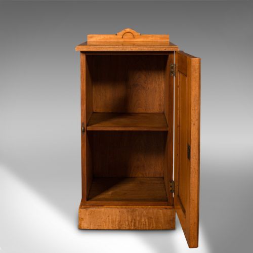 fig 2. Antique Nightstand, Scottish, Satinwood, Cabinet, Pot Cupboard, Victorian, 1890