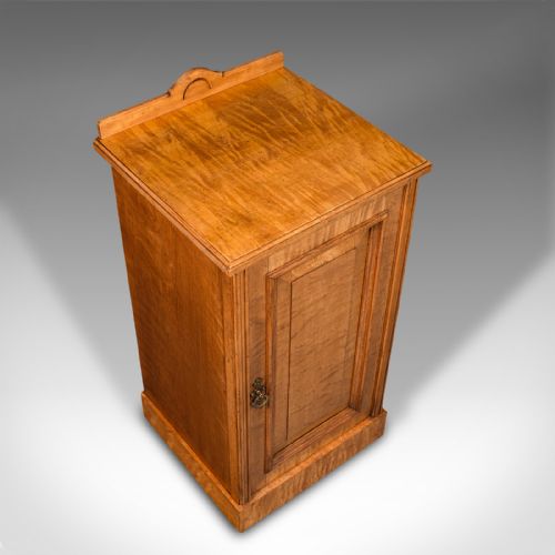 fig 5. Antique Nightstand, Scottish, Satinwood, Cabinet, Pot Cupboard, Victorian, 1890