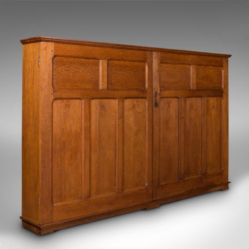 Large Antique Estate Hall Cupboard, English, Oak, Victorian