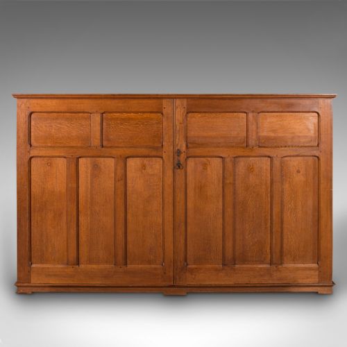 fig 1. Large Antique Estate Hall Cupboard, English, Oak, Victorian