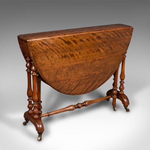 ANTIQUE OVAL SUTHERLAND TABLE ENGLISH GATE LEG OCCASIONAL VICTORIAN C1850 - ADDITIONAL PHOTO 1