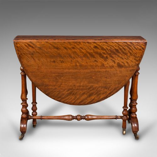 ANTIQUE OVAL SUTHERLAND TABLE ENGLISH GATE LEG OCCASIONAL VICTORIAN C1850 - ADDITIONAL PHOTO 2