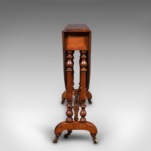 ANTIQUE OVAL SUTHERLAND TABLE ENGLISH GATE LEG OCCASIONAL VICTORIAN C1850 - ADDITIONAL PHOTO 5