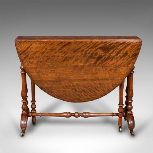 ANTIQUE OVAL SUTHERLAND TABLE ENGLISH GATE LEG OCCASIONAL VICTORIAN C1850 - ADDITIONAL PHOTO 6