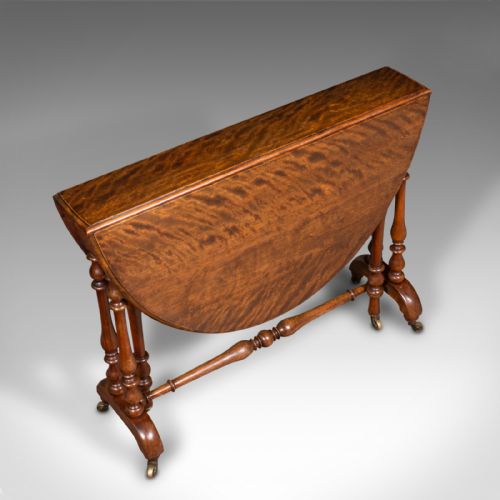ANTIQUE OVAL SUTHERLAND TABLE ENGLISH GATE LEG OCCASIONAL VICTORIAN C1850 - ADDITIONAL PHOTO 7