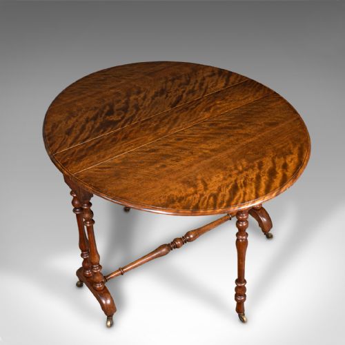 ANTIQUE OVAL SUTHERLAND TABLE ENGLISH GATE LEG OCCASIONAL VICTORIAN C1850 - ADDITIONAL PHOTO 8