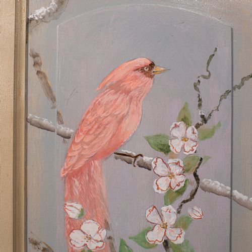 ANTIQUE PRIVACY SCREEN ENGLISH HANDPAINTED 3 PANEL ROOM DIVIDER VICTORIAN - ADDITIONAL PHOTO 8