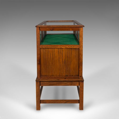 fig 3. Antique Jeweller's Display Cabinet, English, Oak, Shop, Haberdashery, Edwardian