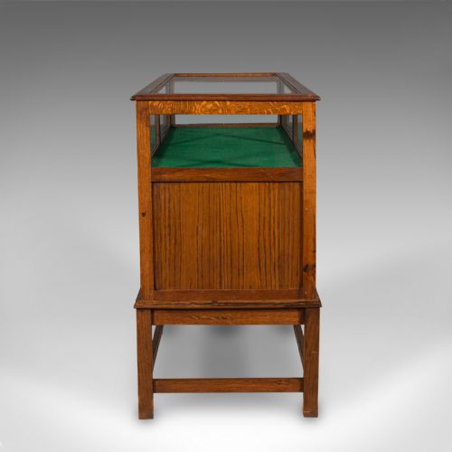 fig 5. Antique Jeweller's Display Cabinet, English, Oak, Shop, Haberdashery, Edwardian