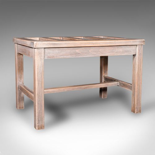 Antique Luggage Rack, English, Limed Oak, Bedroom Night Stand, Edwardian, C.1910