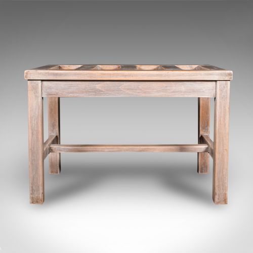 fig 1. Antique Luggage Rack, English, Limed Oak, Bedroom Night Stand, Edwardian, C.1910