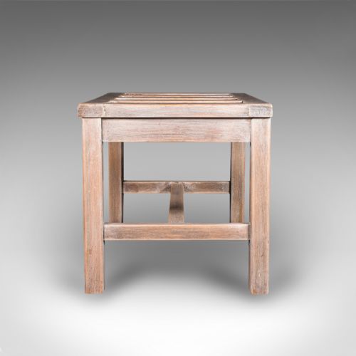 fig 2. Antique Luggage Rack, English, Limed Oak, Bedroom Night Stand, Edwardian, C.1910