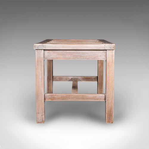 fig 3. Antique Luggage Rack, English, Limed Oak, Bedroom Night Stand, Edwardian, C.1910
