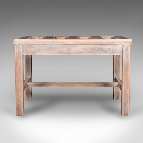 fig 4. Antique Luggage Rack, English, Limed Oak, Bedroom Night Stand, Edwardian, C.1910