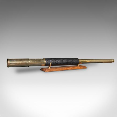 Large Antique Telescope, English, Terrestrial, Astronomical, Victorian, C.1860