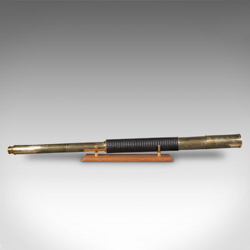 fig 1. Large Antique Telescope, English, Terrestrial, Astronomical, Victorian, C.1860
