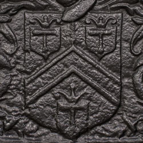 fig 4. Large Antique Fire Back, English, Fireplace, Background, Reflector, Victorian