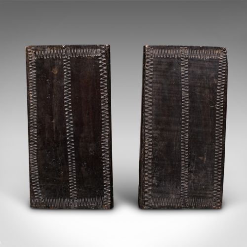 fig 3. Pair Of Antique Elephant Bookends, Botswanan, Ebonised, Book Rest, Victorian