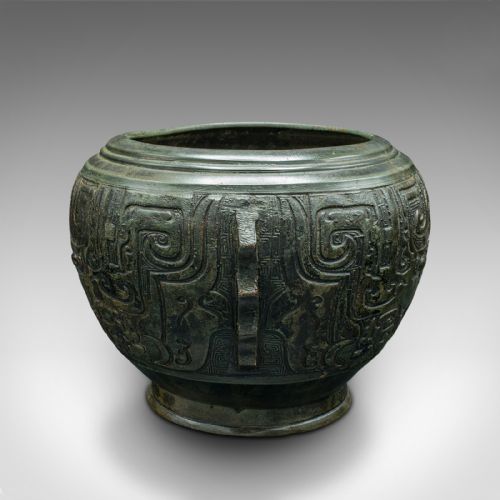 fig 3. Antique Decorative Censer, Japanese, Bronze, Incense, Jardiniere Pot, Victorian
