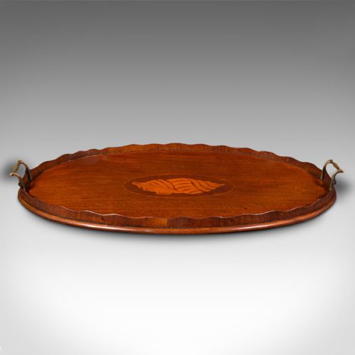 fig 1. Antique Decorative Serving Tray, English, Inlaid, Afternoon Tea, Regency, 1830