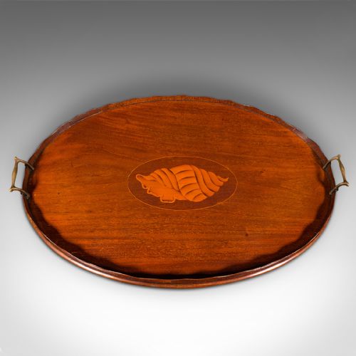 fig 3. Antique Decorative Serving Tray, English, Inlaid, Afternoon Tea, Regency, 1830