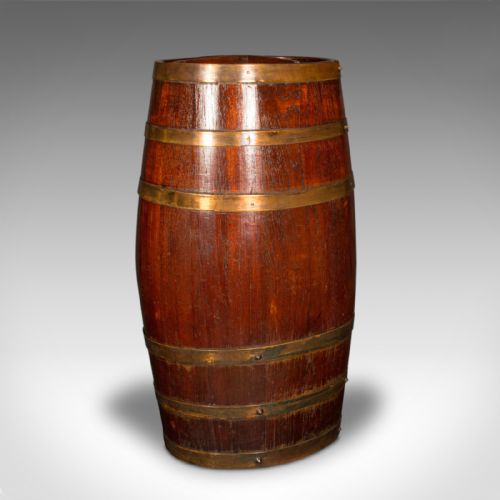 Antique Coopered Whisky Barrel, Scottish, Hall, Stick, Umbrella Stand, Victorian