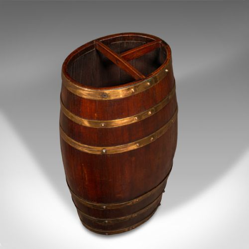 fig 4. Antique Coopered Whisky Barrel, Scottish, Hall, Stick, Umbrella Stand, Victorian