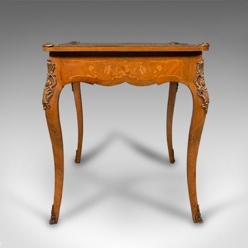 fig 2. Antique Writing Desk, French, Decorative Centre Table, Louis XV Taste, Victorian