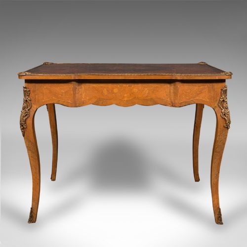fig 4. Antique Writing Desk, French, Decorative Centre Table, Louis XV Taste, Victorian