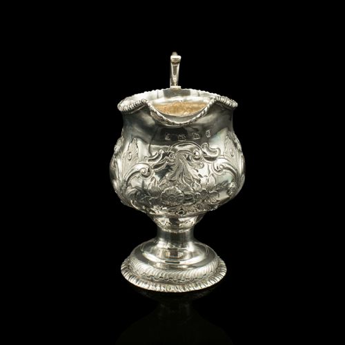 fig 2. Small Antique Creamer, English Sterling Silver Pouring Jug, Georgian, Hallmarked