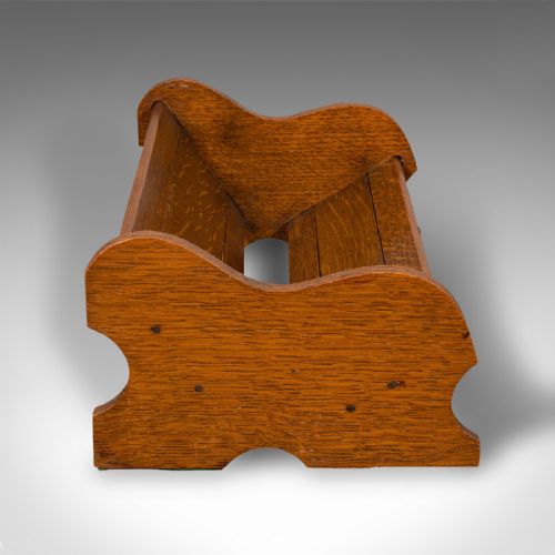 fig 3. Pair Of Antique Extending Novel Rests, English, Oak, Book Trough, Edwardian