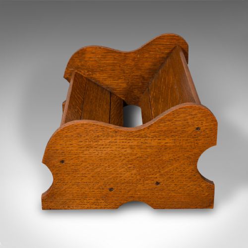 fig 4. Pair Of Antique Extending Novel Rests, English, Oak, Book Trough, Edwardian